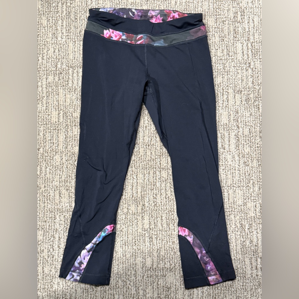 Lululemon Black Floral leggings
